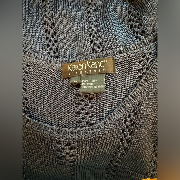 Karen Kane Lifestyle Sleeveless Knit Top + Matching Knit Cardigan, size Large - Picture 8 of 9